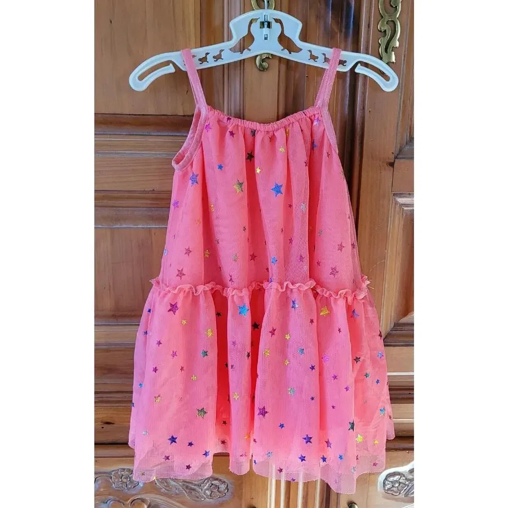 CAT & JACK Infant/Toddlers Coral/Orange Summer Tank Dress -- Sz 2T